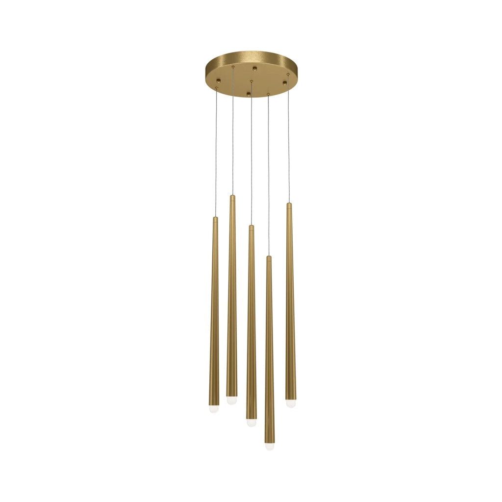 Maytoni Lampadario moderno Cascade 5 luci LED integrato ottone alluminio