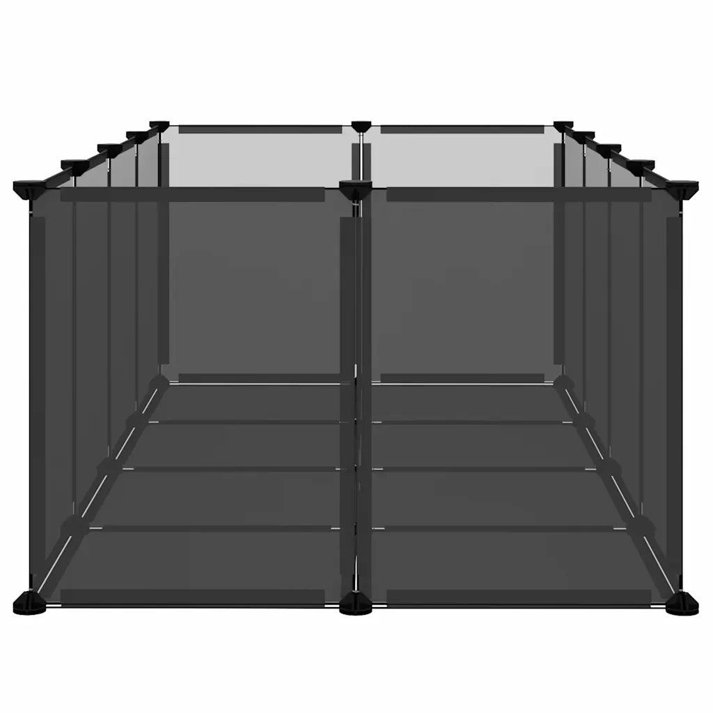 Gabbia per Piccoli Animali Nera 144x74x46,5 cm in PP e Acciaio cod mxl 53656