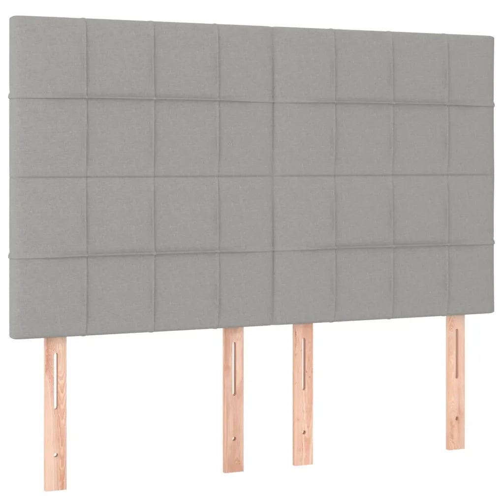 Giroletto a Molle con Materasso Grigio Chiaro 140x190cm Tessuto 3136589