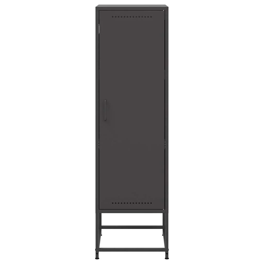 Buffet credenza cassettiera armadio mobile contenitore organizer cucina soggiorno salotto alto 36 x 39 x 123 cm acciaio nero 02_0034915