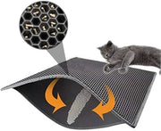 Matte per gatto op-pieghevole, doppia imbottitura, impermeabile, disegno di ragnatela, protegge pavimento e tappeto, facile da pulire (40 x 50 cm)