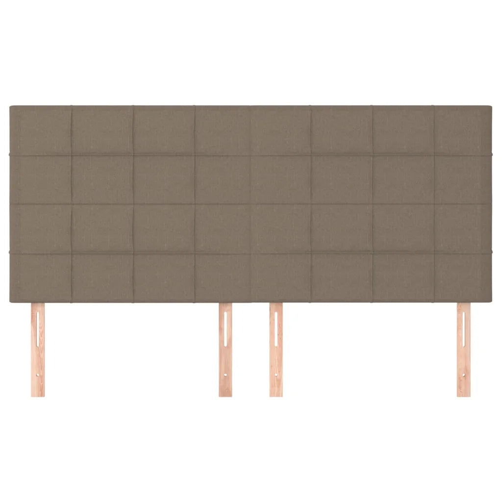 Testiera | Testata per letto Tortora 180x5x118/128 cm Tessuto