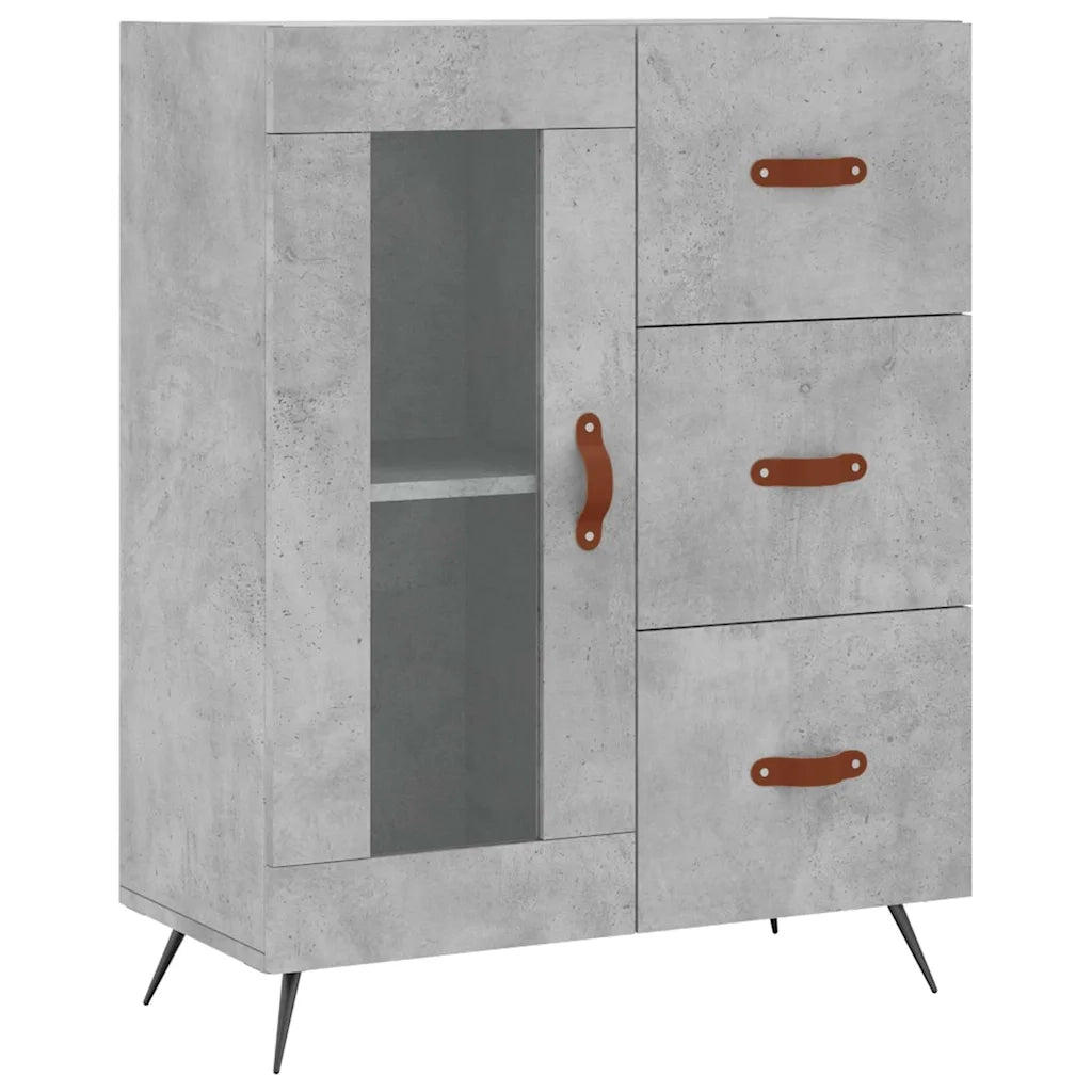 Credenza | Madia | Buffet da pranzo | Armadio da pranzo Grigio Cemento 69,5x34x90 cm in Legno Multistrato
