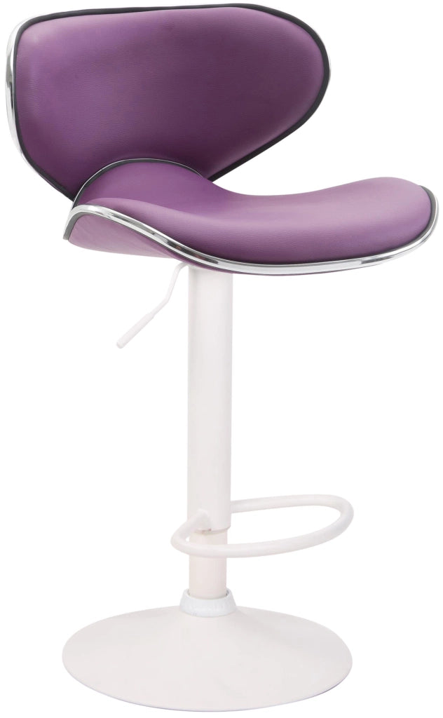 Sgabello Las Vegas V2 in similpelle viola,bianco