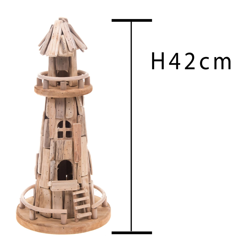 Modellino Faro in Legno H 42 cm