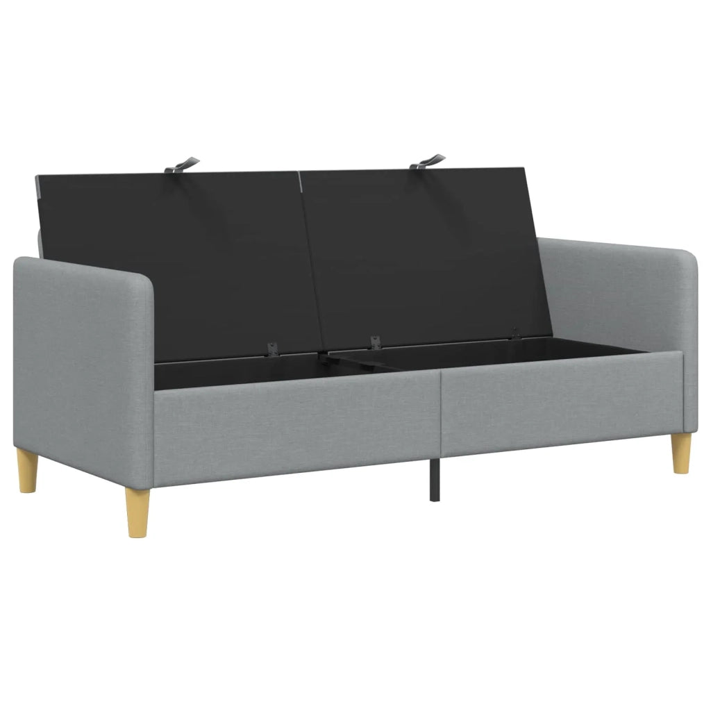 Divano con Storage Grigio Chiaro 172 x 78 x 87 cm Poliestere 42036947