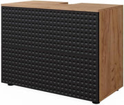 Mobiletto Irma, Antracite puntinato, 60 x 59 cm, con ritaglio per sifone e ripiano interno per conservazione