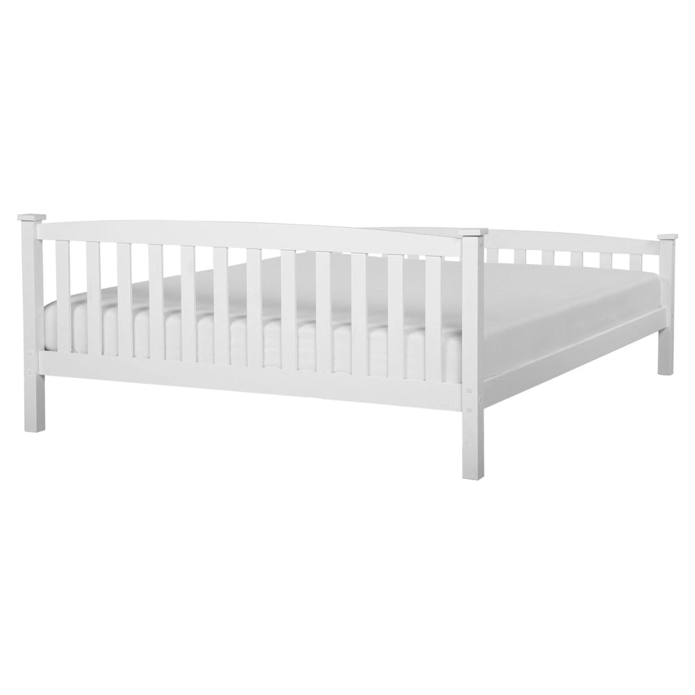 Letto matrimoniale in legno di pino bianco 160 x 200 cm King Size a doghe