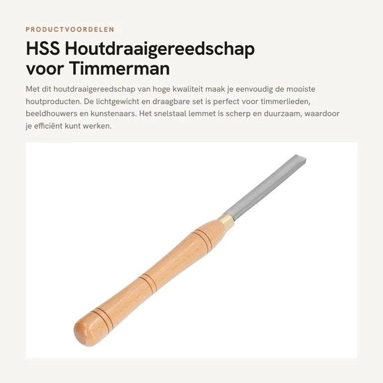 Draaigereedschap HSS Snelstaal per Hout - Hout Draaibank Portatile - Leggero - Affilato - Duraturo