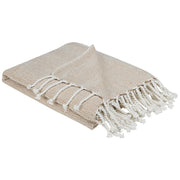 Coperta Beige Cotone 130 x 160 cm Copriletto Boho stile costiero