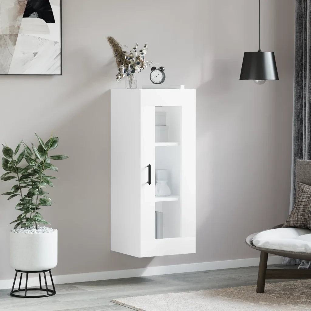 Mobile a Parete Bianco 34,5x34x90 cm 828916