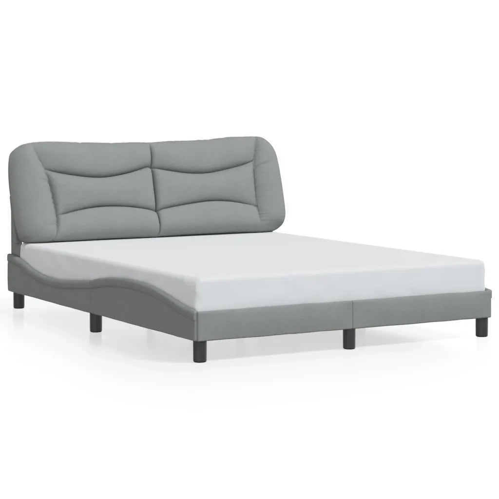 Giroletto con LED senza Materasso-Struttura Letto Hvar 160x200 cm Tessuto 673815