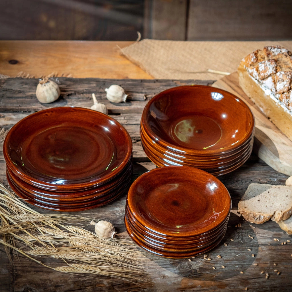 Set di 4 piatti da dessert KADAX da 19 cm in ceramica.