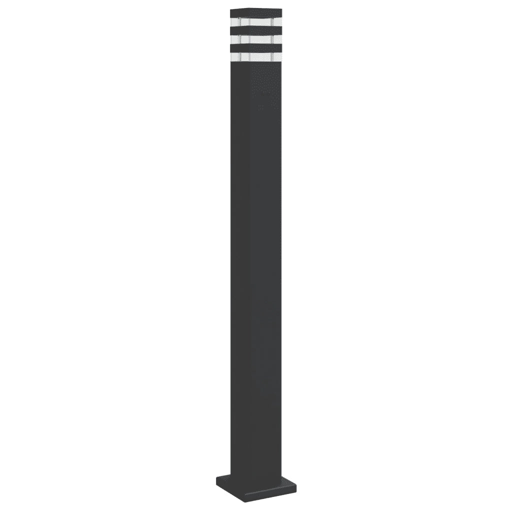 Lampada da Terra per Esterni con Presa Nera 110 cm Alluminio CFW3807134