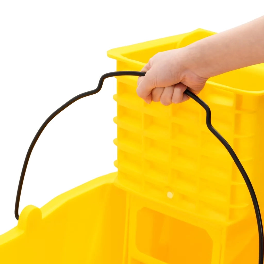 Secchio Mocio con Strizzatoio e Ruote Giallo 36 L Polipropilene CFW3130776