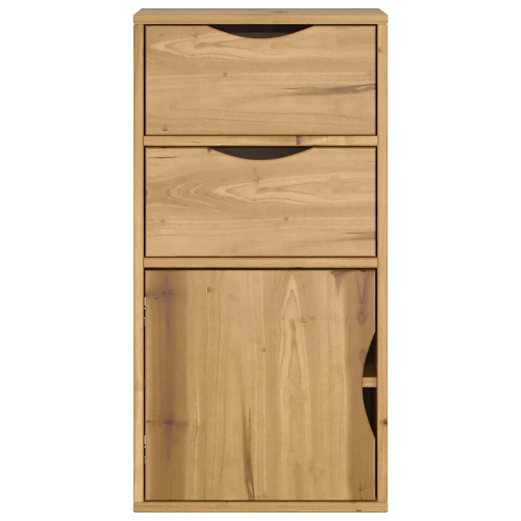 Armadietto Laterale con Cassetti ODDA 40x24x79 cm Legno di Pino 4103597