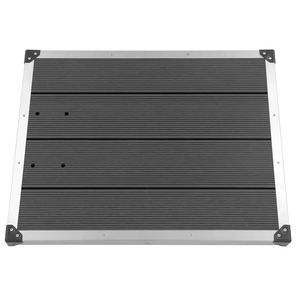 Piatto Doccia da Esterni in WPC e Acciaio Inox 80x62 cm Grigio CFW3376437