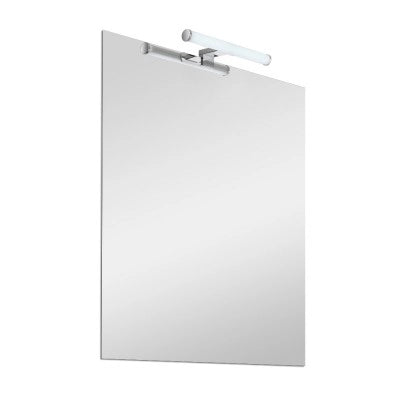 Specchio bagno 50x70 cm reversibile con LED naturale