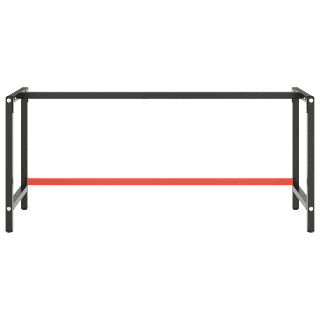 Telaio Banco da Lavoro Nero e Rosso Opaco 180x57x79 cm Metallo 151457