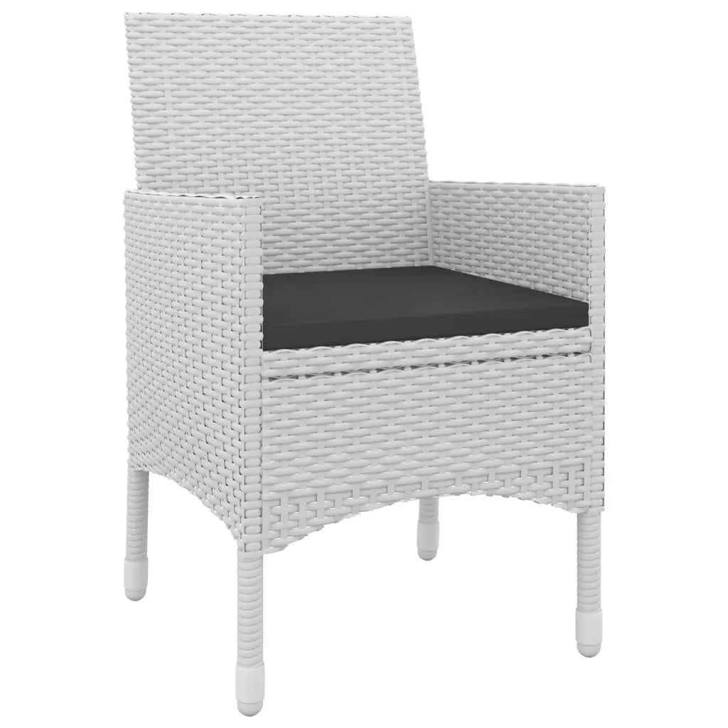 Set da Pranzo da Giardino 5 pz con Cuscini Polyrattan e Vetro cod mxl 38796