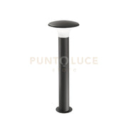 GES512- PALETTO IN ALLUMINIO GRIGIO ANTRACITE 1 LUCE ATTACCO E27 IP44 H.75CM