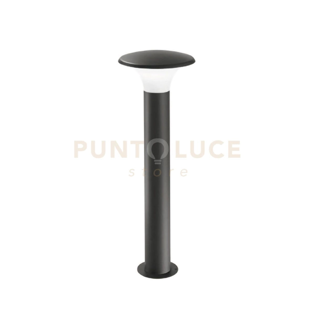 GES512- PALETTO IN ALLUMINIO GRIGIO ANTRACITE 1 LUCE ATTACCO E27 IP44 H.75CM