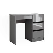 Vicco Scrivania Grigio lucido 90 x 40 cm con cassetti