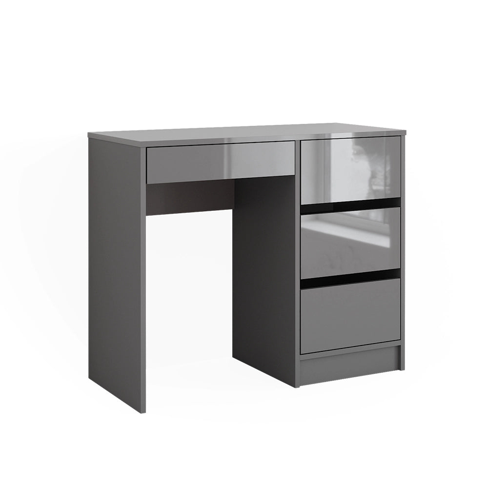 Vicco Scrivania Grigio lucido 90 x 40 cm con cassetti