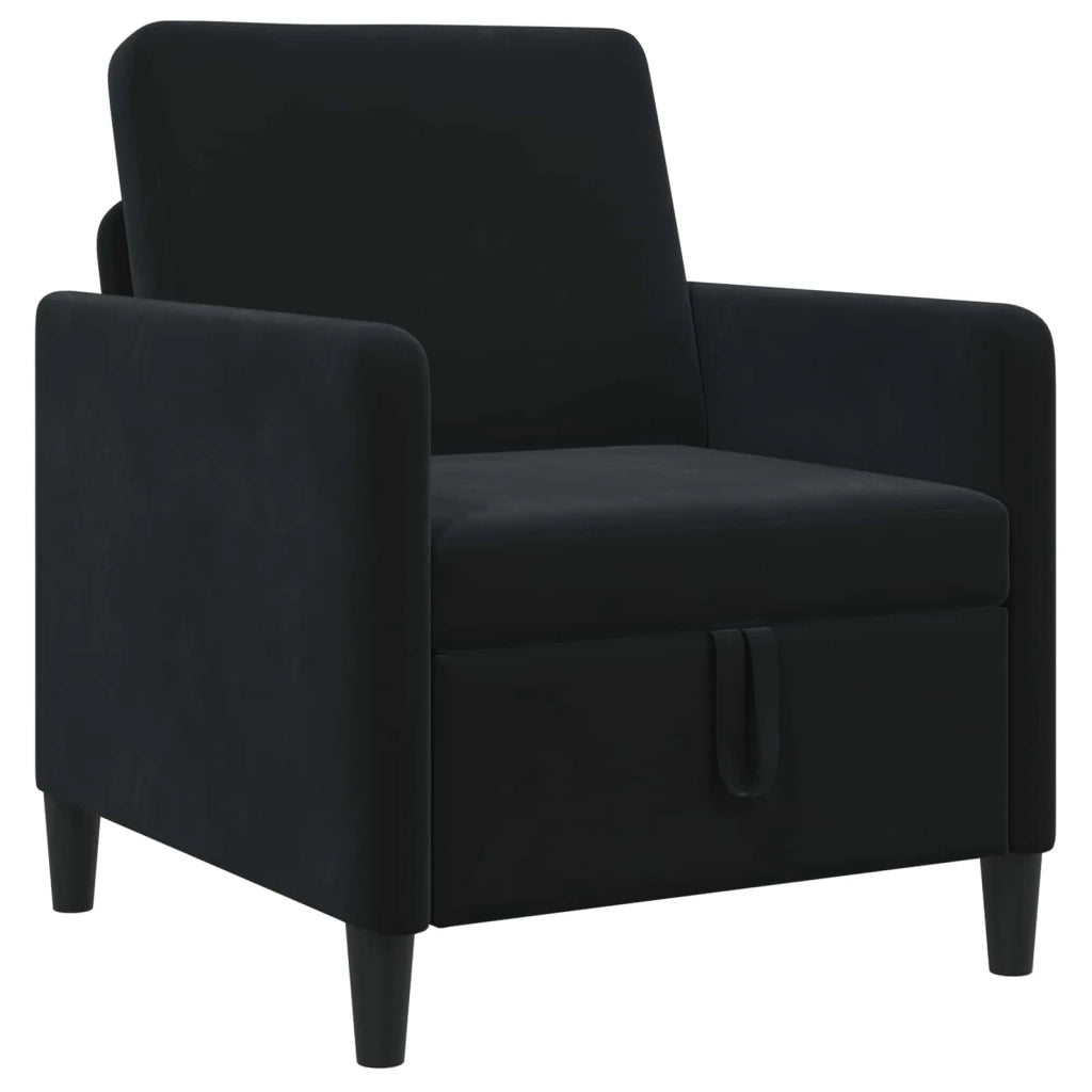 Divano con Storage Nero 72 x 78 x 87 cm Poliestere 42036883
