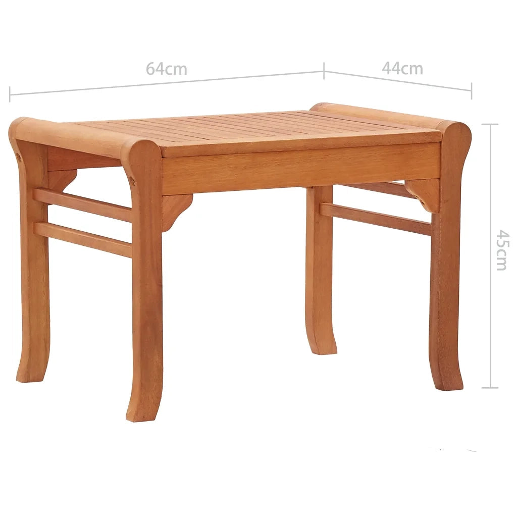Panchina da Giardino 64 cm in Legno Massello Eucalipto