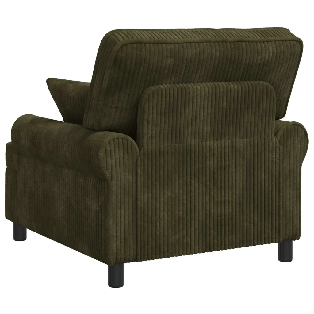 Poltrona XL con Cuscini Verde Tessuto a 1,5 linee 42043481