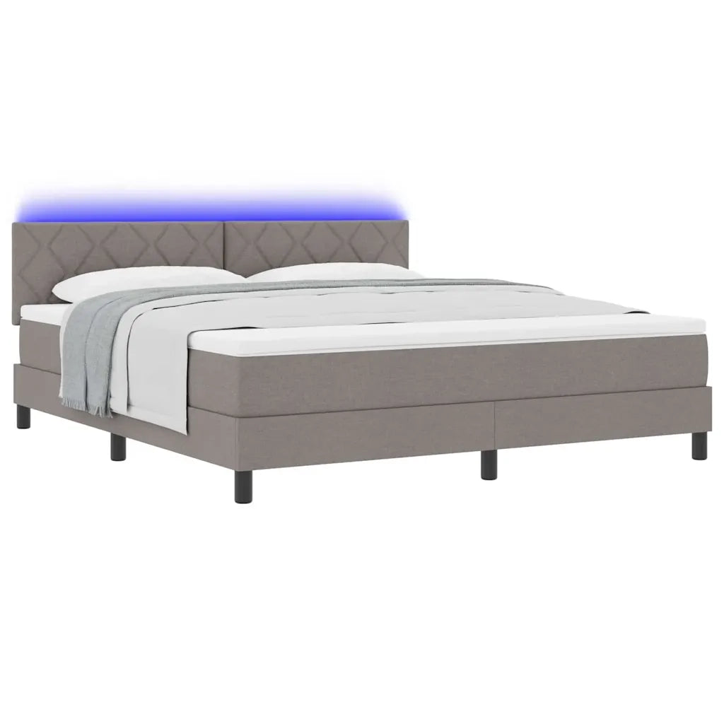 Letto a molle con materasso con led Talpa 180 x 200 cm Tessuto 3342307