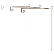 Pergolato da Giardino Marrone Anticato 3x3x2,5 m in Ferro CFW2532566