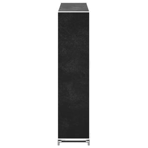 Scarpiera in Tessuto Richiudibile 115 x 28 x 110 cm Nera  cod mxl 53228