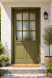 Porta d'ingresso in legno vitreo, Andore RAL 7002, H,215xl,80 p,sinistra Dimensioni Tabella senza maniglia