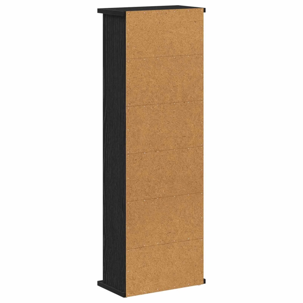 Mobile per CD Rovere Nero 60 x 17 x 92 cm Legno ingegnerizzato 8012748