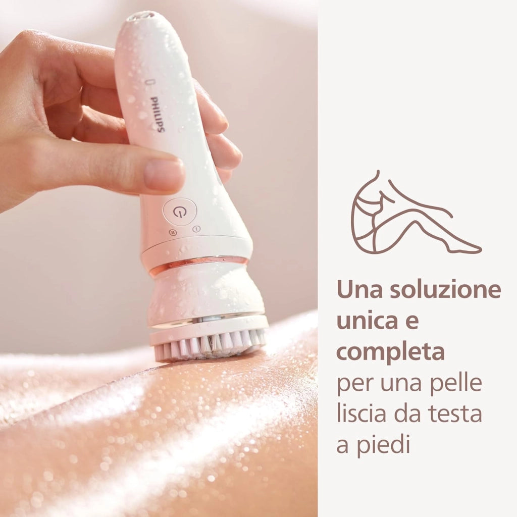 Beauty Set Serie 9000 - Set all-in-one per tutto il corpo, epilatore senza fili, wet & dry, 6 accessori, modello BRE770/92