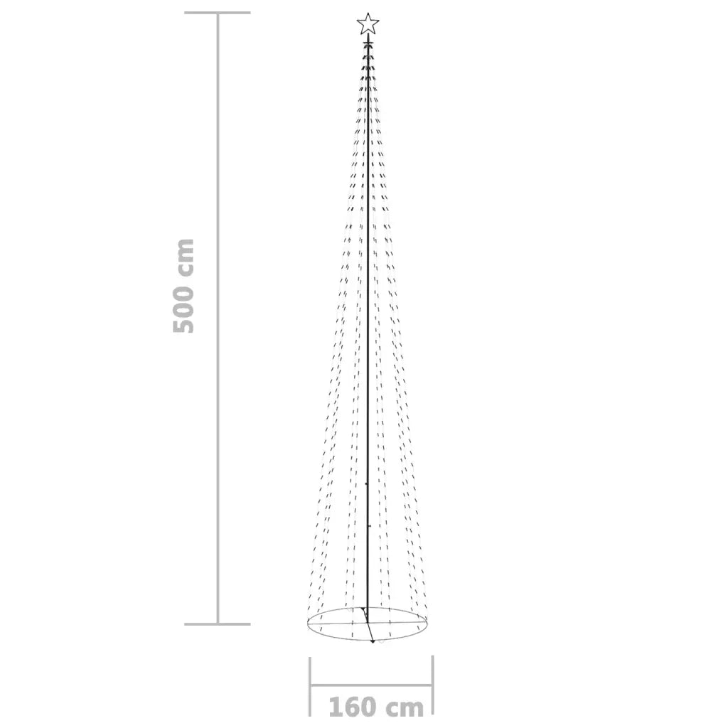 Albero di Natale | Decorazioni natalizie a Cono con 752 LED Blu 160x500 cm