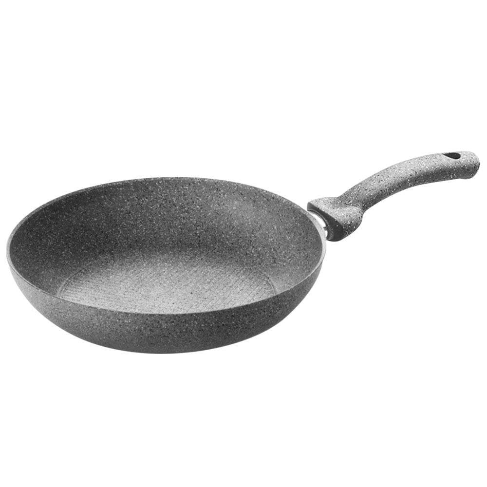 Trade Shop - Set 3 Padelle In Pietra Antiaderenti Regina Di Pietra Diametro 22 - 26 - 30 Cm -