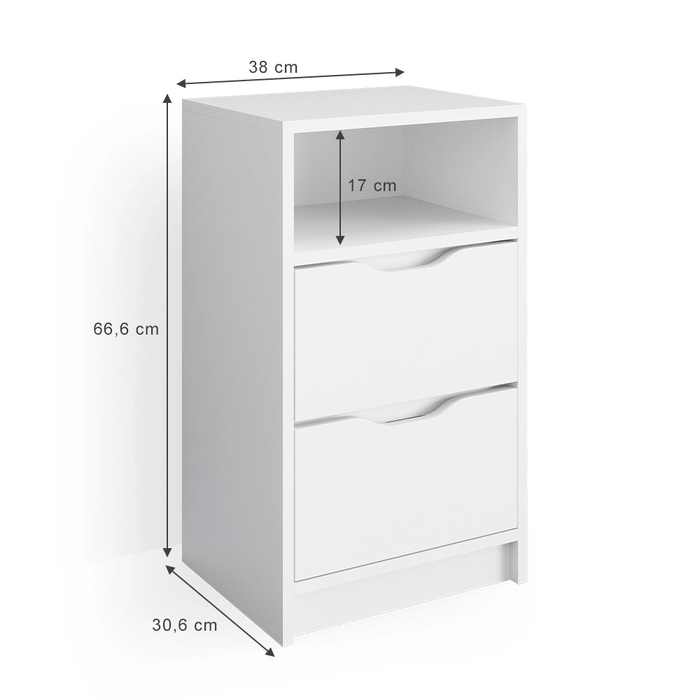 Vicco Comodini camera da letto Bianco 38 x 66.6 cm