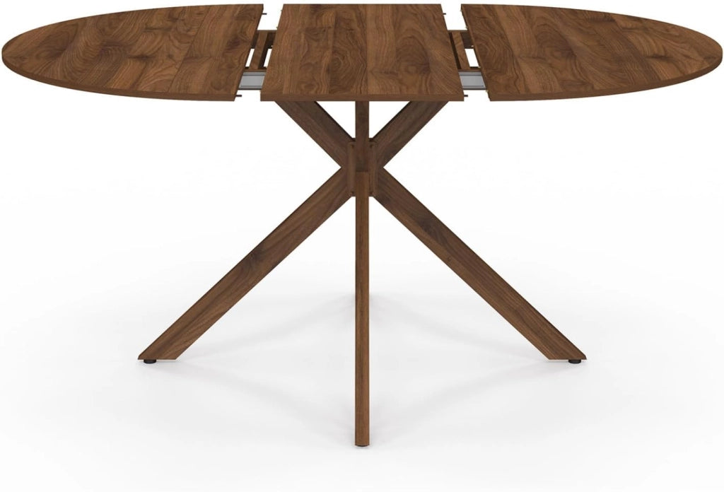 Tavolo da pranzo allungabile rotondo Alix 4-8 Persone piede ragno Noce 110-150 cm