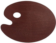 Palet a Ovale per Pittura - Dimensioni 29,5 x 39 cm - Paletto in Legno - Scatola per Mescolare la Vernice - Spazio per i Colli - Adatto per Pittura ad Acquerello/Acrilica/Olio - Facile da Utilizzare - Paletto per Pittura Artistica