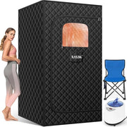 Sauna Portatile per Casa - Tenda Sauna con 2,6 l Boccia a Vapore e 9 Nivele