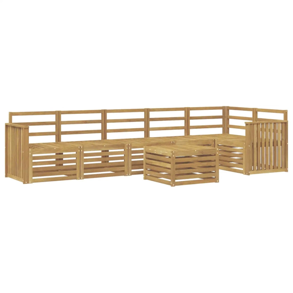 Set di divani da esterno 7 pcs Bianco 59 x 59 x 37 cm 3391949