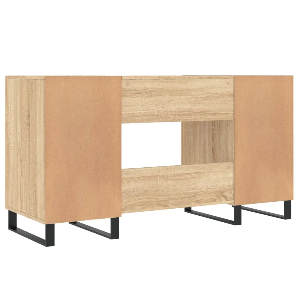 Scrivania | Tavolo da Ufficio Rovere Sonoma 140x50x75 cm in Legno Multistrato