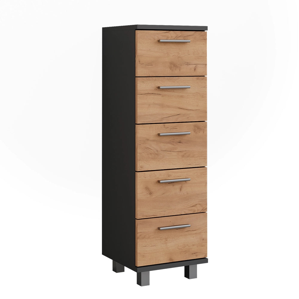 Vicco Mobile midi Antracite/quercia dorata 30.2 x 95 cm