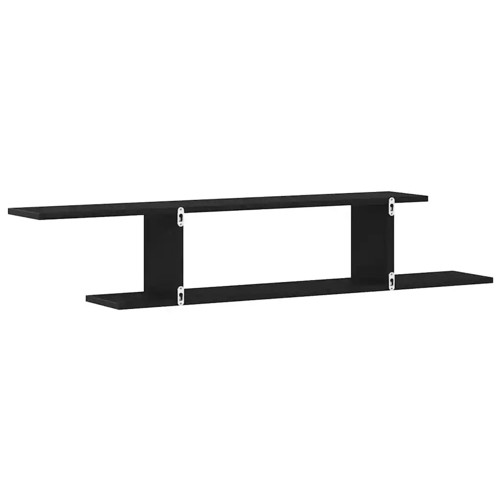 Mensola per TV da fissare a muro A parete Rovere Nero 862638