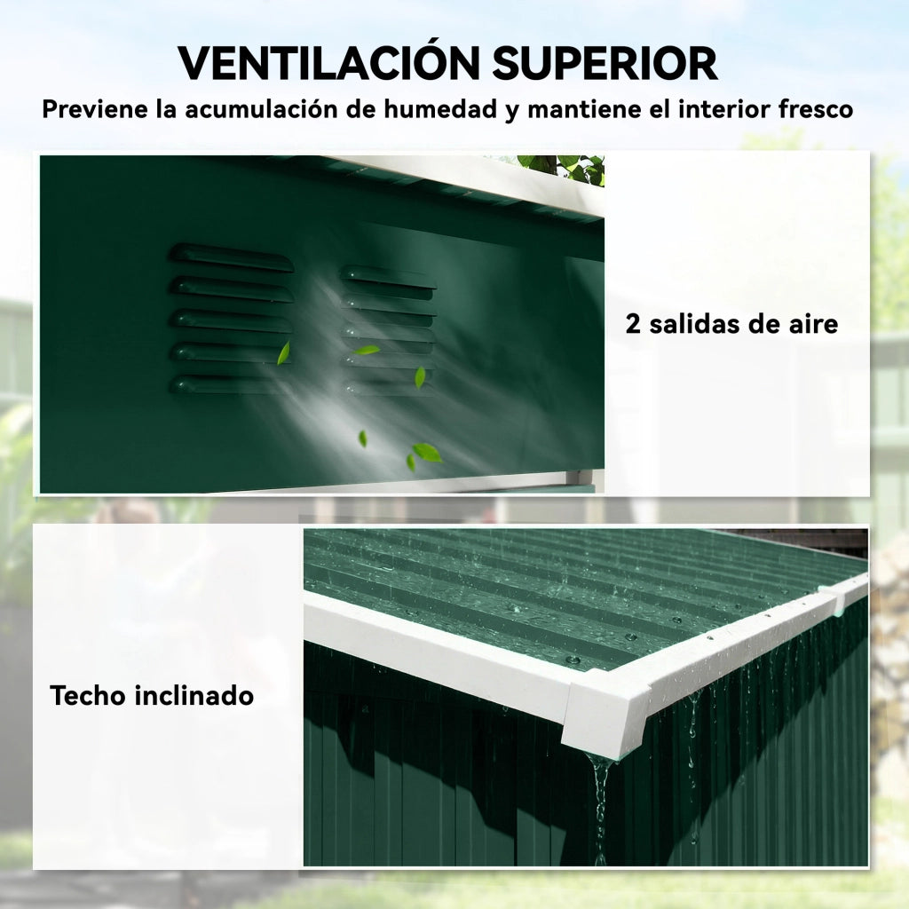 Casetta da Giardino Esterno ¨C zephmum ¨C Verde 163x90x179 cm