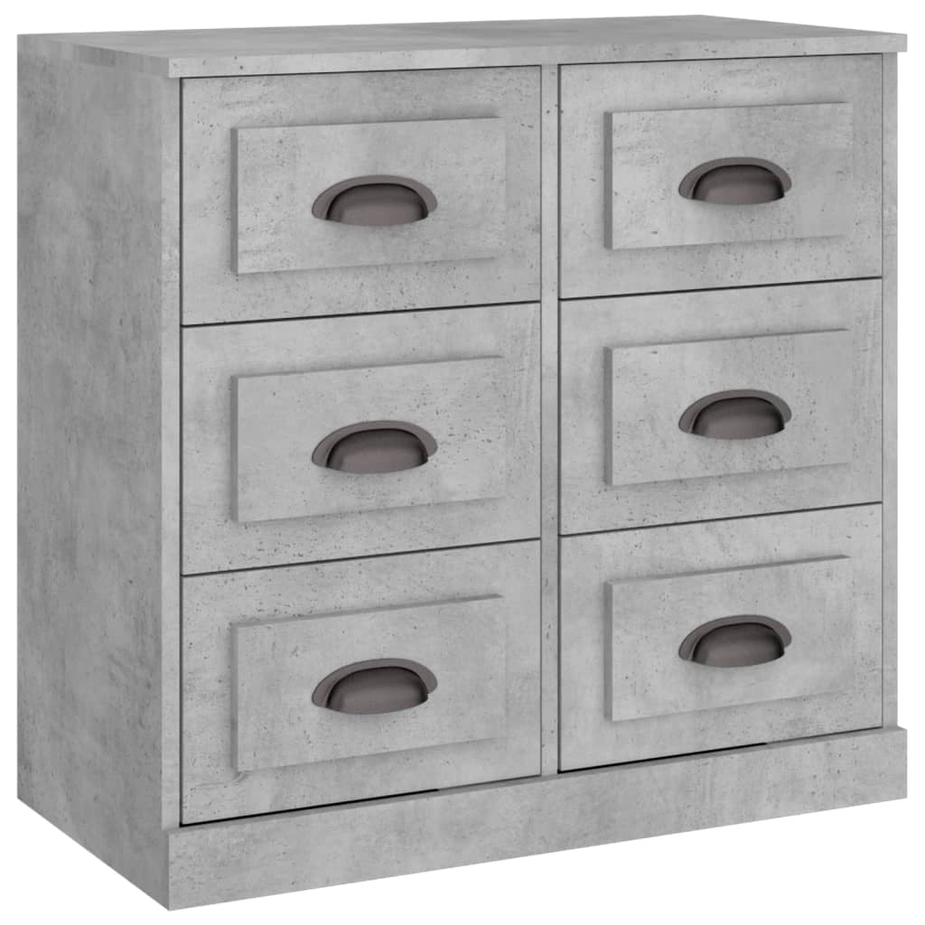 Buffet credenza cassettiera armadio mobile contenitore organizer per cucina soggiorno salotti set da 2 legno ingegnerizzato grigio 02_0036881