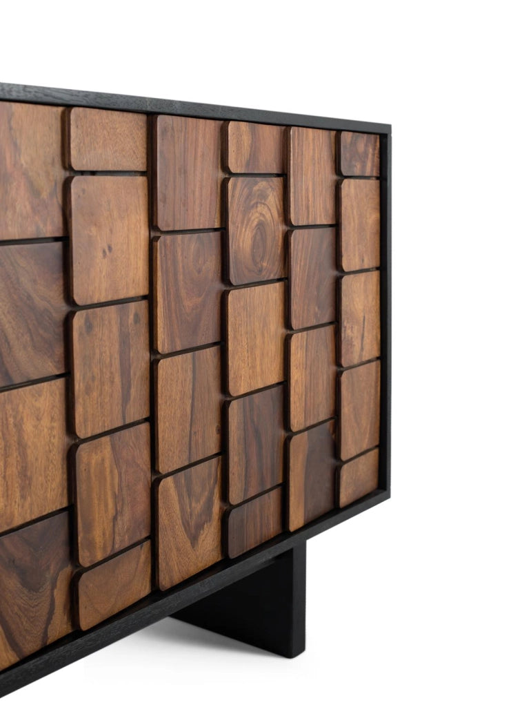 Credenza a quattro ante in legno di sheesam
